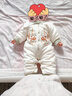 婧麒（JOYNCLEON）新生嬰兒120克夾棉衣服純棉秋冬裝加厚棉睡衣寶寶保暖國風(fēng)連體衣 錦鯉 73 曬單實(shí)拍圖
