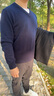 布先生V領(lǐng)羊毛針織衫男t恤春秋新款加厚長(cháng)袖毛衣BT12328 藏青 M (170) 曬單實(shí)拍圖