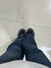UR2026春季新款女裝氣質(zhì)做舊水洗加絨闊腿牛仔長(cháng)褲UWM850280 藍色 28 曬單實(shí)拍圖