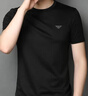 Emporio Armani EA7阿瑪尼短袖t恤男2025秋季?！ばQ·絲薄款半袖男圓領(lǐng)冰·絲上衣 黑色 2XL 180 曬單實(shí)拍圖