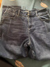 謎底加厚保暖牛仔褲女冬款復古高腰百搭蘿卜九分褲234MK1555 深灰藍 L 曬單實(shí)拍圖