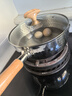 胖東來(lái)同款日式雪平鍋特厚316不銹鋼奶鍋無(wú)涂層寶寶輔食不沾湯鍋 22cm 帶蓋+304蒸籠 曬單實(shí)拍圖