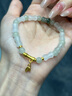 中國黃金（CHINA GOLD）有你竹夠黃金手鏈女足金和田玉手串教師節禮物送女老師老婆生日 足金一節竹節圓珠手串-京速達 曬單實(shí)拍圖