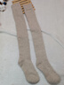 浪莎（LangSha）過(guò)膝襪子女長(cháng)筒秋冬季保暖加絨加厚孕婦護膝腿套大腿長(cháng)腿高筒襪 【卡其色】 1雙 均碼 過(guò)膝襪 曬單實(shí)拍圖