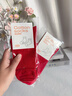 三朵棉襪子秋冬大紅色襪子喜慶高顏值中筒結婚情侶本命年襪子 平安款+好運款（兩雙裝） 均碼 曬單實(shí)拍圖
