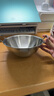 不銹鋼雙耳泡面碗韓式米酒碗拌面碗冷面螺螄粉湯面碗拌飯碗餐具 19cm 銀色泡面碗 曬單實(shí)拍圖