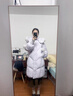 艾萊依（ERAL）羽絨服女士可脫卸毛領(lǐng)甜美羽絨服女連帽狐貍毛領(lǐng)長(cháng)款H版保暖外套 冰藍紫 M 160【建議110-130斤】 曬單實(shí)拍圖