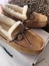 梵紀（VOCHAIN）澳洲羊毛豆豆鞋女皮毛一體冬季新款加厚保暖大碼平底毛毛雪地靴男 栗色 37 曬單實(shí)拍圖