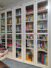 阿格貝貝卡座書(shū)柜一體圖書(shū)館鋼制書(shū)架落地置物架定制書(shū)柜學(xué)生家用 卡座書(shū)柜【80寬*75深*2.4M高】 鋼化玻璃，送貨上門(mén)，包安裝 曬單實(shí)拍圖