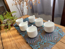 元兮羊脂玉瓷茶杯小號防燙6只裝帶手柄主人杯品茗杯個(gè)人專(zhuān)用喝茶杯子 羊脂玉清歡耳把杯 6個(gè) 曬單實(shí)拍圖