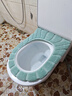 靜閑居馬桶墊坐墊圈坐便墊通坐墊圈加絨馬桶座便套家用墊子保暖四季通用 【告別冰涼】拼色款-綠色 曬單實(shí)拍圖