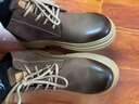 皓頓（HAUT TON）【王潤澤同款】男靴牛皮馬丁靴復古加絨保暖工裝靴大黃靴子男588 曬單實(shí)拍圖