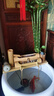 流水趣 竹排竹子流水循環(huán)擺件流水器上半部庭院客廳陽(yáng)臺陶瓷荷花缸造景 竹排長(cháng)50＋水泵＋過(guò)濾棉（不含缸 曬單實(shí)拍圖