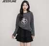 Jessy line條紋顯瘦字母卡通長(cháng)袖T恤女2025秋新款打底上衣 jessyline 條紋 S 曬單實(shí)拍圖