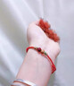 蔓笙桃木朱砂紅繩手鏈女腳鏈兒童寶寶成人壓驚夏季簡(jiǎn)約細款手繩禮物 平安紅手繩 曬單實(shí)拍圖
