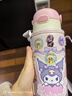 膳魔師（THERMOS）兒童保溫杯316L不銹鋼杯兒童吸管杯直身杯學(xué)生水杯上學(xué)杯子禮物 庫洛米雙蓋杯500ml（99%的選擇） 曬單實(shí)拍圖