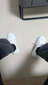 啄木鳥(niǎo)男鞋秋季透氣潮流百搭休閑白色板鞋青少年防滑運動(dòng)厚底增高小白鞋 白色 41 曬單實(shí)拍圖