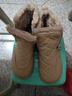 回力皮面一體雪地靴哈爾濱大棉鞋防水防滑東北棉靴加絨加 卡其加絨(升級真皮款) 加絨 37 曬單實(shí)拍圖
