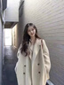 Amerpin國際一線(xiàn)品牌雙面羊絨呢子大衣女中長(cháng)款2025秋冬季氣質(zhì)毛呢外套 燕麥色(國際倉發(fā)貨+禮盒) S 105-120斤 曬單實(shí)拍圖