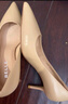 百麗（Belle）【92系列】趙今麥同款裸色牛皮細高跟鞋女婚鞋單鞋子3Y6B2AQ6預售 杏色 37 曬單實(shí)拍圖