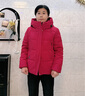 CANDYPRINCE 媽媽羽絨服 中老年羽絨服女紅色短款 媽媽裝50-60-70歲冬季外套 51款/紅色 2XL / 建議-(體重106-120斤) 曬單實(shí)拍圖