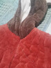 歌百夢(mèng)湖南省服 秋冬新款珊瑚絨加厚睡衣女連帽可愛(ài)情侶款三層夾棉法蘭 橘紅口袋熊 8809 M 建議80-100斤 曬單實(shí)拍圖