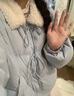 燕潯奶呼呼甜美藍色羽絨棉服女冬季新款小個(gè)子保暖加厚棉襖羊羔毛外套 淺藍色 L -115-125斤 曬單實(shí)拍圖