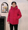 CANDYPRINCE 媽媽羽絨服 中老年羽絨服女紅色短款 媽媽裝50-60-70歲冬季外套 51款/紅色 2XL / 建議-(體重106-120斤) 曬單實(shí)拍圖