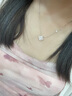 歐禧四葉草吊墜銀項鏈女S925純銀小眾鎖骨鏈情人節送閨蜜生日小禮物 【S999足銀】純銀滿(mǎn)鉆四葉草項鏈 曬單實(shí)拍圖