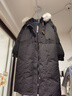 初語(yǔ)長(cháng)款羽絨服女2024冬季新款狐貍毛領(lǐng)保暖大衣90白鴨絨外套 黑色-灰 L 曬單實(shí)拍圖