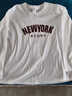 凌卡戚棉質(zhì)長(cháng)袖t恤男美式復古寬松中學(xué)生秋季打底衫百搭上衣潮 白色長(cháng)袖N(xiāo)EW YORK M 85-105斤 曬單實(shí)拍圖