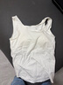 女純棉帶胸墊背心免文胸內衣抹胸罩杯一體吊帶瑜伽外穿打底上衣 白色 XL （110-120斤） 曬單實(shí)拍圖