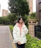 迪士尼（Disney）假兩件加厚連帽羽絨棉服女冬季12歲大童13少女15初中學(xué)生棉衣外套 米白色 170 M 建議90-105斤 曬單實(shí)拍圖