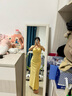 西兒溫柔風(fēng)黃色連衣裙女海邊度假風(fēng)吊帶裙氛圍感裙子氣質(zhì)a字長(cháng)裙 黃色 M 曬單實(shí)拍圖