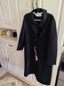 千柏年純羊毛雙面呢韓版大衣女翻領(lǐng)單排扣輕奢感高級秋冬長(cháng)外套黑色XL 曬單實(shí)拍圖
