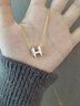 伊燦簡(jiǎn)約輕奢水鉆字母H吊墜項鏈女配飾高級感鎖骨鏈2025新款爆款頸鏈 水鉆字母H吊墜項鏈 曬單實(shí)拍圖