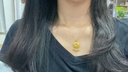中國黃金（CHINA GOLD）平安鎖長(cháng)命鎖黃金項鏈女999足金吊墜新年情人節禮物送女朋友 足金平安鎖吊墜 金重約1.4【贈銀鏈】 曬單實(shí)拍圖