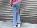 ASK JUNIOR童裝兒童褲子女童春裝中大童青少年闊腿牛仔褲休閑長(cháng)褲 藍色 150 曬單實(shí)拍圖