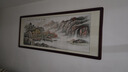 尚得堂名家手繪山水畫(huà)客廳裝飾畫(huà)字畫(huà)辦公室掛畫(huà)峽江秋色背景畫(huà) 沙比利實(shí)木框-圓角棕色 裝裱218*88cm（推薦） 曬單實(shí)拍圖