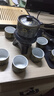匠序懶人茶具套裝家用石磨半自動(dòng)泡茶神器辦公室陶瓷防燙功夫茶具整套 幽香自動(dòng)茶具+黑正方茶盤(pán) 10頭 曬單實(shí)拍圖