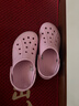 卡駱馳（CROCS）貝雅卡駱班兒童洞洞鞋沙灘鞋男女童包頭拖鞋/207018/207019 芭蕾粉/糖果粉-6TG 34 (205mm) 曬單實(shí)拍圖