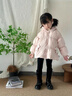 班喜迪女童羽絨服秋冬款2025新款兒童公主外套寶寶洋氣冬季保暖衣服童裝 粉色 100 充絨量：69g 曬單實(shí)拍圖
