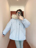 妃莉杋（FeiLiFan）冬季羽絨棉服女2025新款寬松加厚中長(cháng)款棉襖工裝毛領(lǐng)派克服外套女 淺藍色 M 曬單實(shí)拍圖