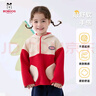 巴布豆寶寶連帽衛衣秋冬2025新款小童男童奧利絨外套女童上衣秋 紅白色-抗靜電奧利絨 110cm 均碼 曬單實(shí)拍圖