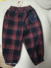齊齊熊（ciciibear）[420G]齊齊熊男童褲子加絨加厚冬款寶寶格子褲兒童保暖褲冬季長(cháng)褲 紅藍格 90 曬單實(shí)拍圖