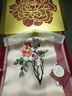 十里江南女神節 蘇繡純手工刺繡真絲絲巾女桑蠶絲圍巾媽媽生日小披肩禮物 富貴牡丹-玉粉-禮盒裝 曬單實(shí)拍圖