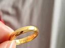 周大福 素圈泥鰍背黃金戒指單只(工費180) 約5.4g EOF134新年禮物 曬單實(shí)拍圖