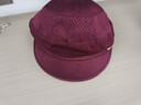 中老年人帽子女春夏天媽媽鴨舌帽薄款布帽老人帽奶奶春夏老太太帽 酒紅 曬單實(shí)拍圖