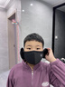 JCZS德國品牌兒童冬季保暖口罩女孩男童寶寶防寒護耳朵加絨加厚電動(dòng)車(chē) 黑色【耳罩口罩二合一】 曬單實(shí)拍圖