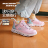 Skechers斯凱奇兒童閃穿鞋休閑鞋女中大童跑鞋無(wú)需彎腰一腳蹬童鞋302221L 曬單實(shí)拍圖